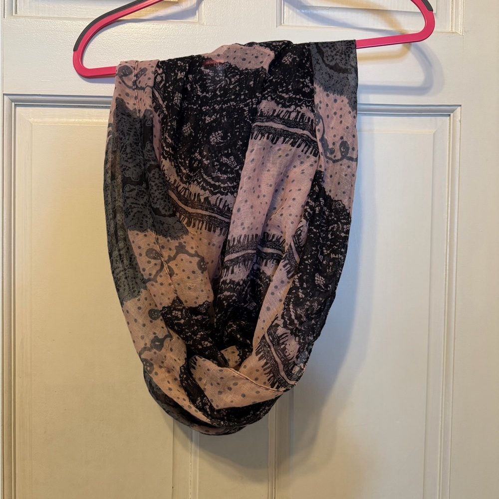 Maurices Pink and Black Infinity Scarf